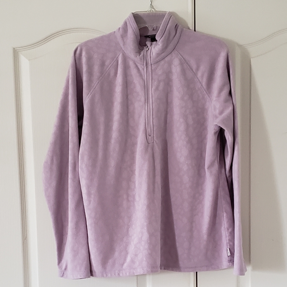 Eddie Bauer Ladies Fleece Pullover Front Zip Top Size XL